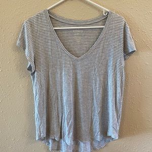 American eagle grey with white stripes shirt. Size medium